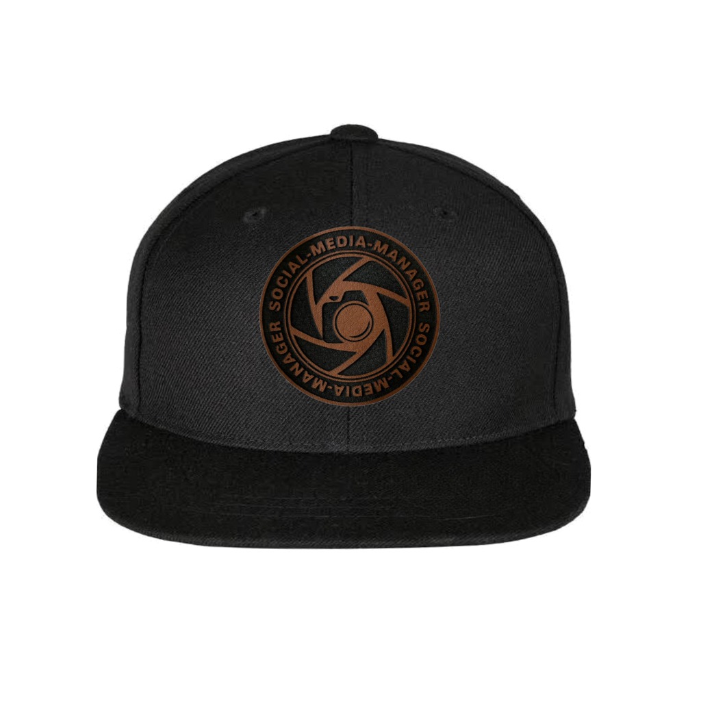 Snapback Social-Media-Manager Lederpatch