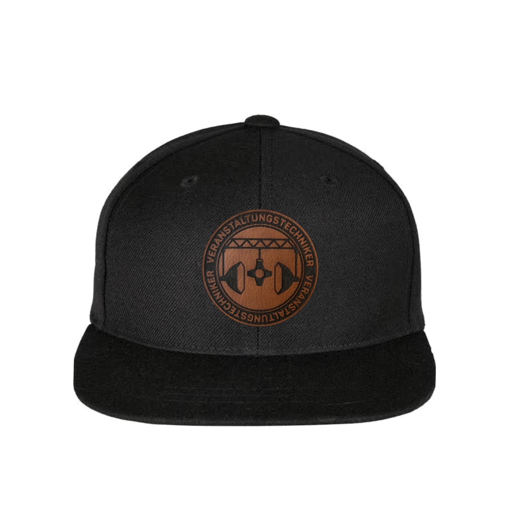 Snapback Veranstaltungstechniker Lederpatch