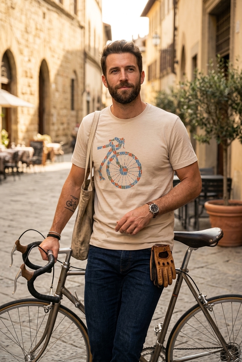 T-Shirt "BIKE" LOVE VELO premium – en coton BIO