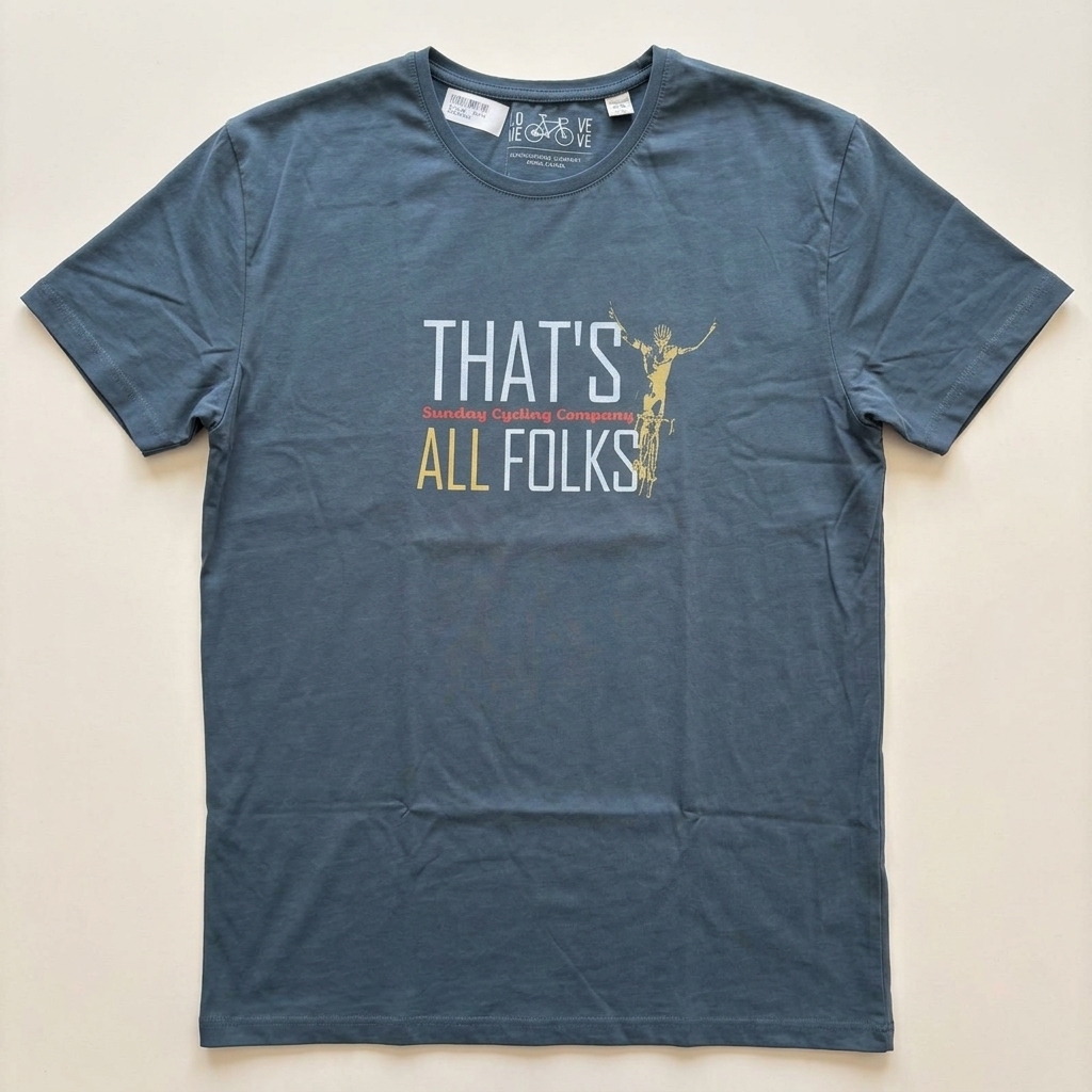T-Shirt "THAT'S ALL FOLKS" LOVE VELO premium – en coton BIO 2