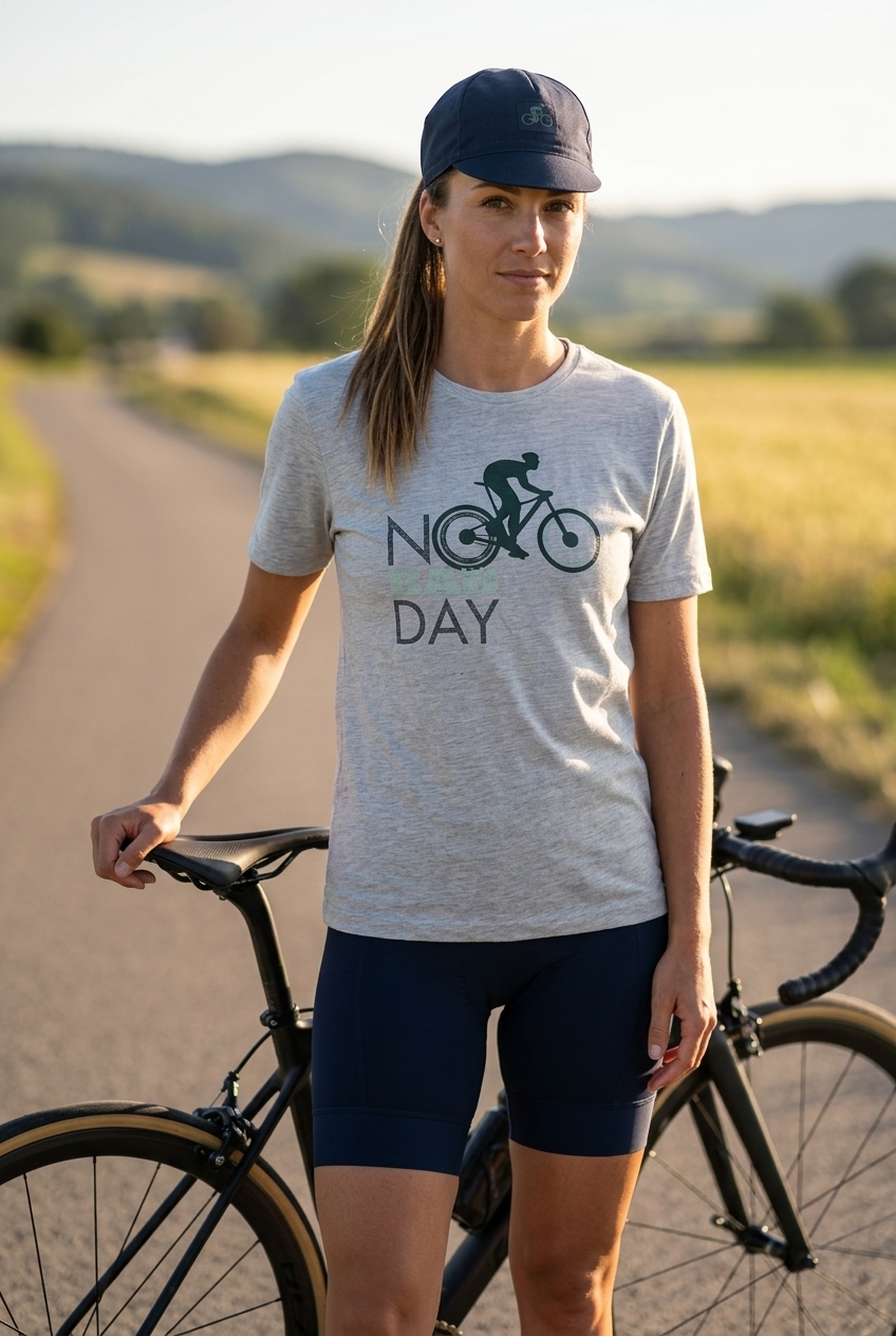 T-Shirt "No Bad Day" LOVE VELO premium – en coton BIO